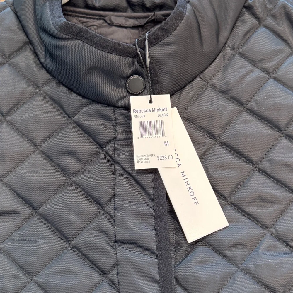 Rebecca Minkoff Black Quilted Puffer Jacket - Picture 3 of 5